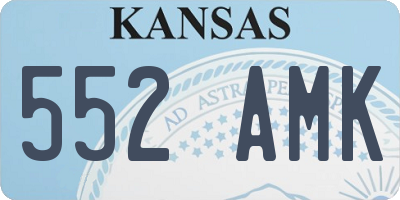 KS license plate 552AMK