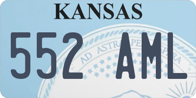 KS license plate 552AML