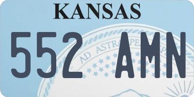 KS license plate 552AMN