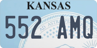 KS license plate 552AMQ