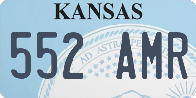KS license plate 552AMR