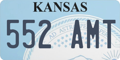 KS license plate 552AMT