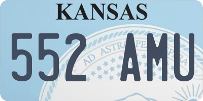KS license plate 552AMU