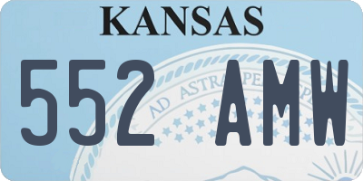 KS license plate 552AMW