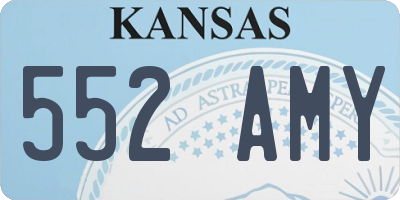KS license plate 552AMY