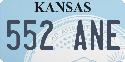 KS license plate 552ANE