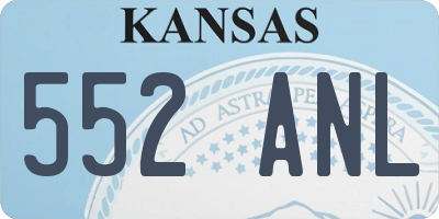 KS license plate 552ANL