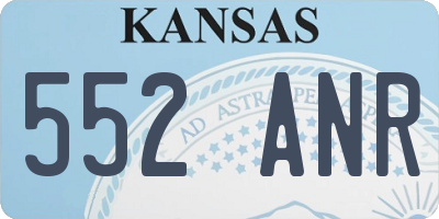 KS license plate 552ANR