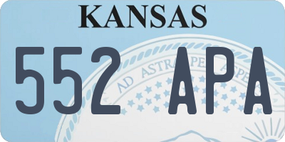 KS license plate 552APA