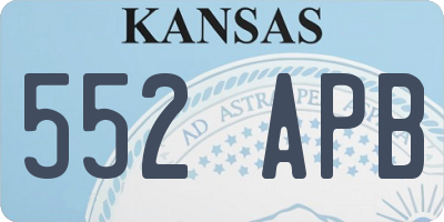 KS license plate 552APB