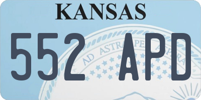 KS license plate 552APD