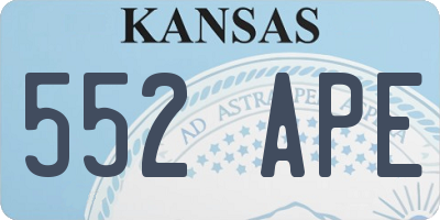 KS license plate 552APE