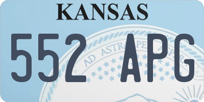 KS license plate 552APG