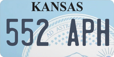 KS license plate 552APH