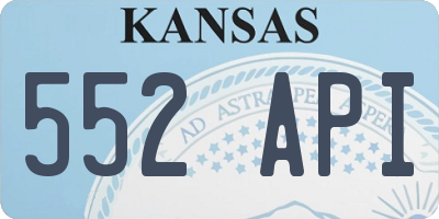 KS license plate 552API