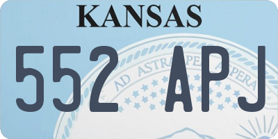 KS license plate 552APJ