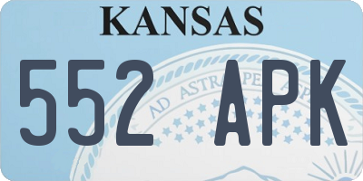 KS license plate 552APK
