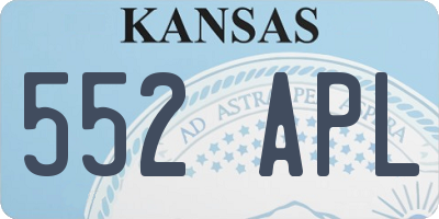 KS license plate 552APL