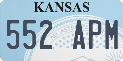 KS license plate 552APM