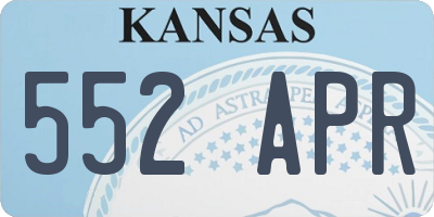 KS license plate 552APR