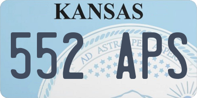 KS license plate 552APS