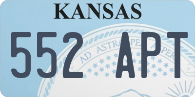 KS license plate 552APT