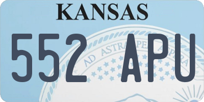 KS license plate 552APU