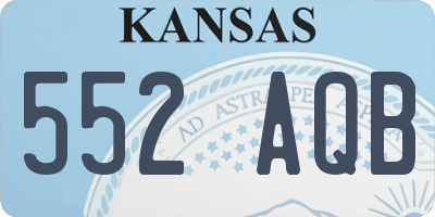 KS license plate 552AQB