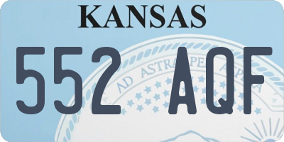 KS license plate 552AQF