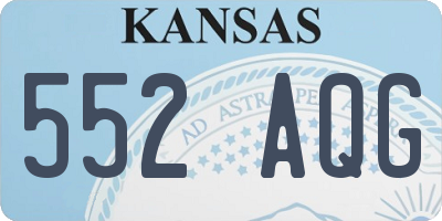 KS license plate 552AQG