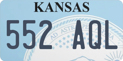 KS license plate 552AQL