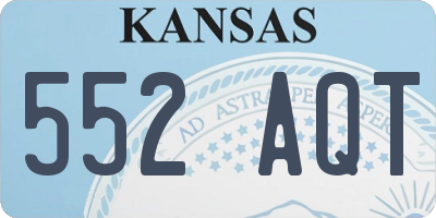 KS license plate 552AQT