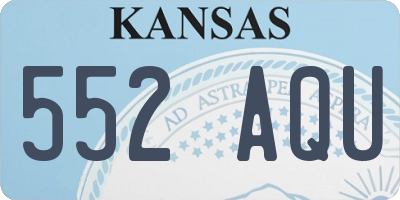 KS license plate 552AQU