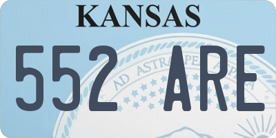 KS license plate 552ARE