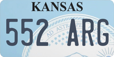 KS license plate 552ARG