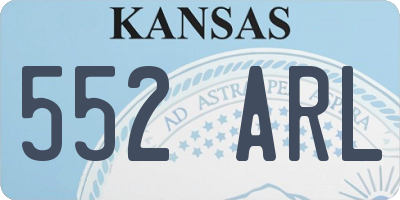 KS license plate 552ARL