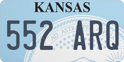 KS license plate 552ARQ