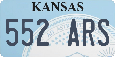 KS license plate 552ARS