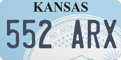 KS license plate 552ARX