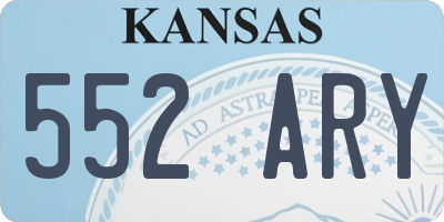 KS license plate 552ARY