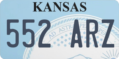 KS license plate 552ARZ