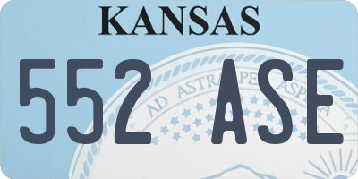 KS license plate 552ASE
