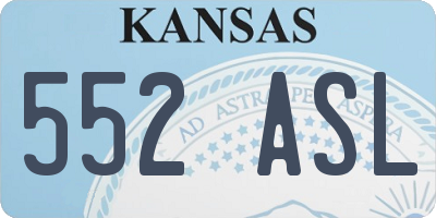 KS license plate 552ASL