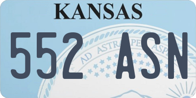 KS license plate 552ASN