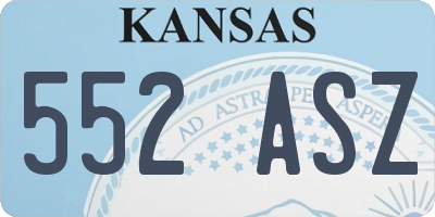 KS license plate 552ASZ