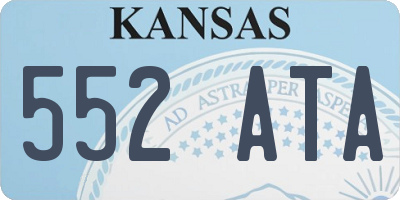 KS license plate 552ATA
