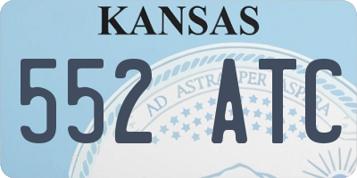 KS license plate 552ATC
