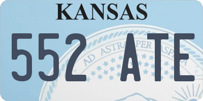 KS license plate 552ATE