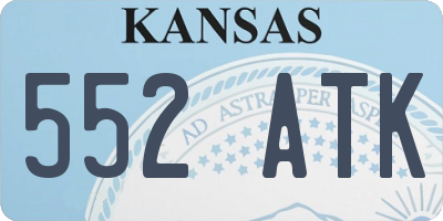 KS license plate 552ATK