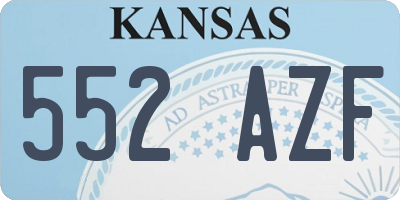 KS license plate 552AZF
